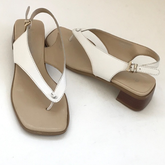 ETIENNE AIGNER Leather Sandals Low Block Heel Slingback Slip On Women’s Size 7.5 - Picture 11 of 16